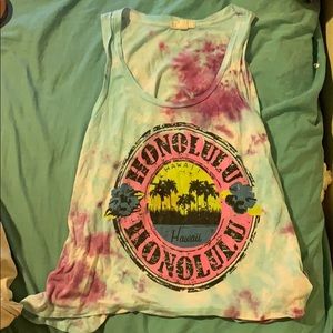Tie dye honolulu tank top